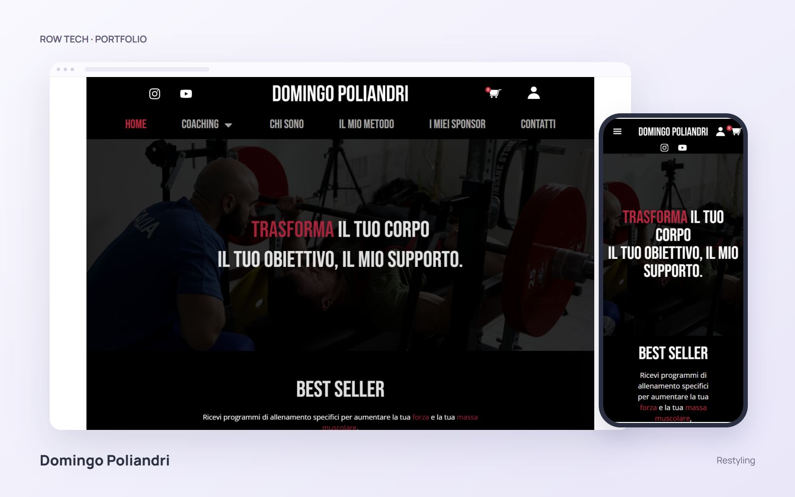 Domingo Poliandri — mockup del progetto