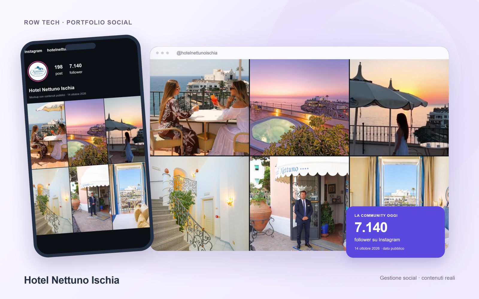 Hotel Nettuno Ischia — mockup del progetto