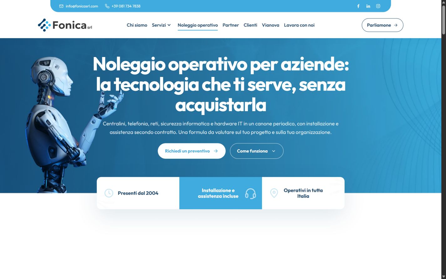 Fonica: pagina dedicata al noleggio operativo per le aziende