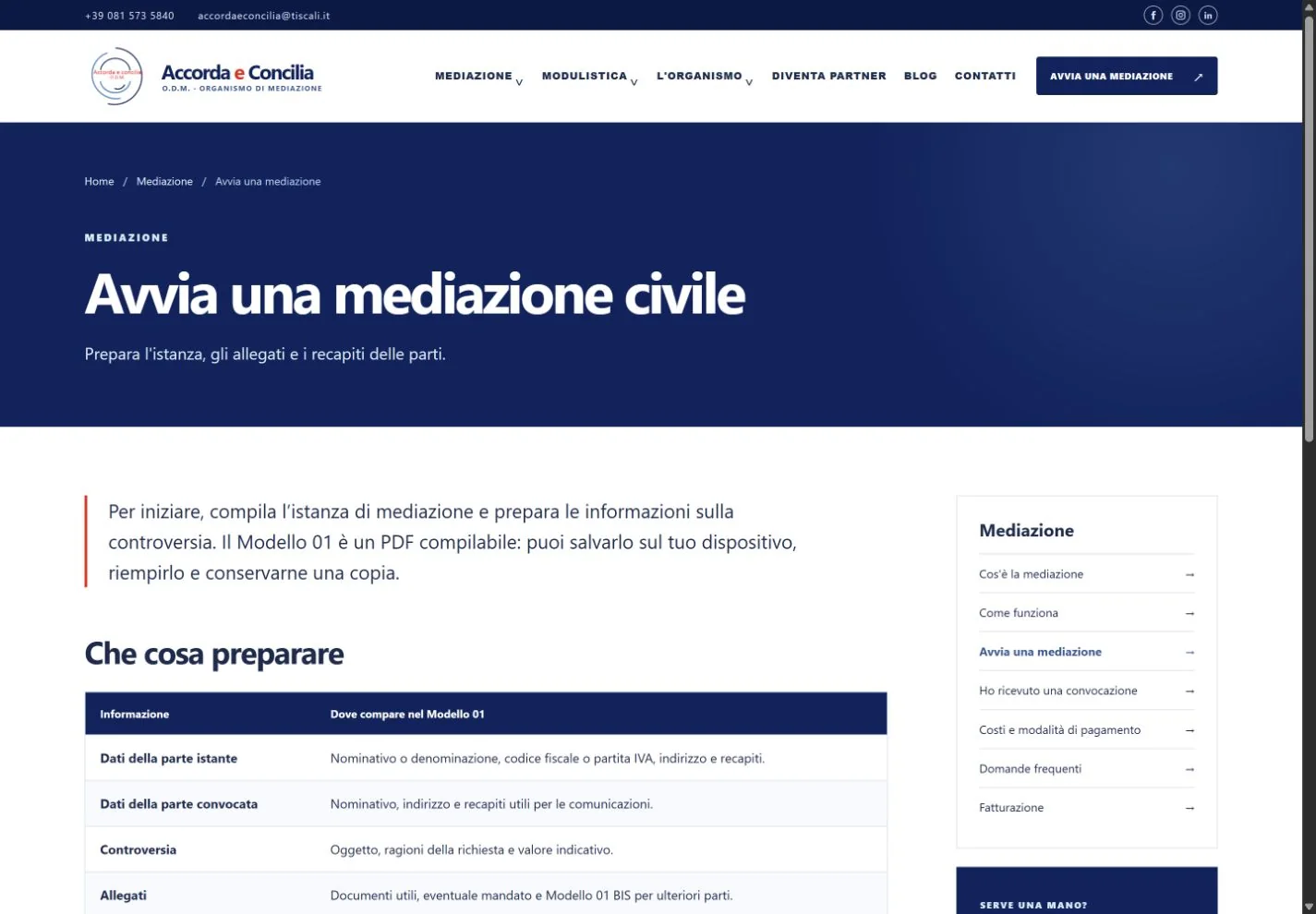 Accorda e Concilia — La procedura in tre passi