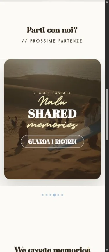 Prossime partenze di Nalu Escapes su smartphone