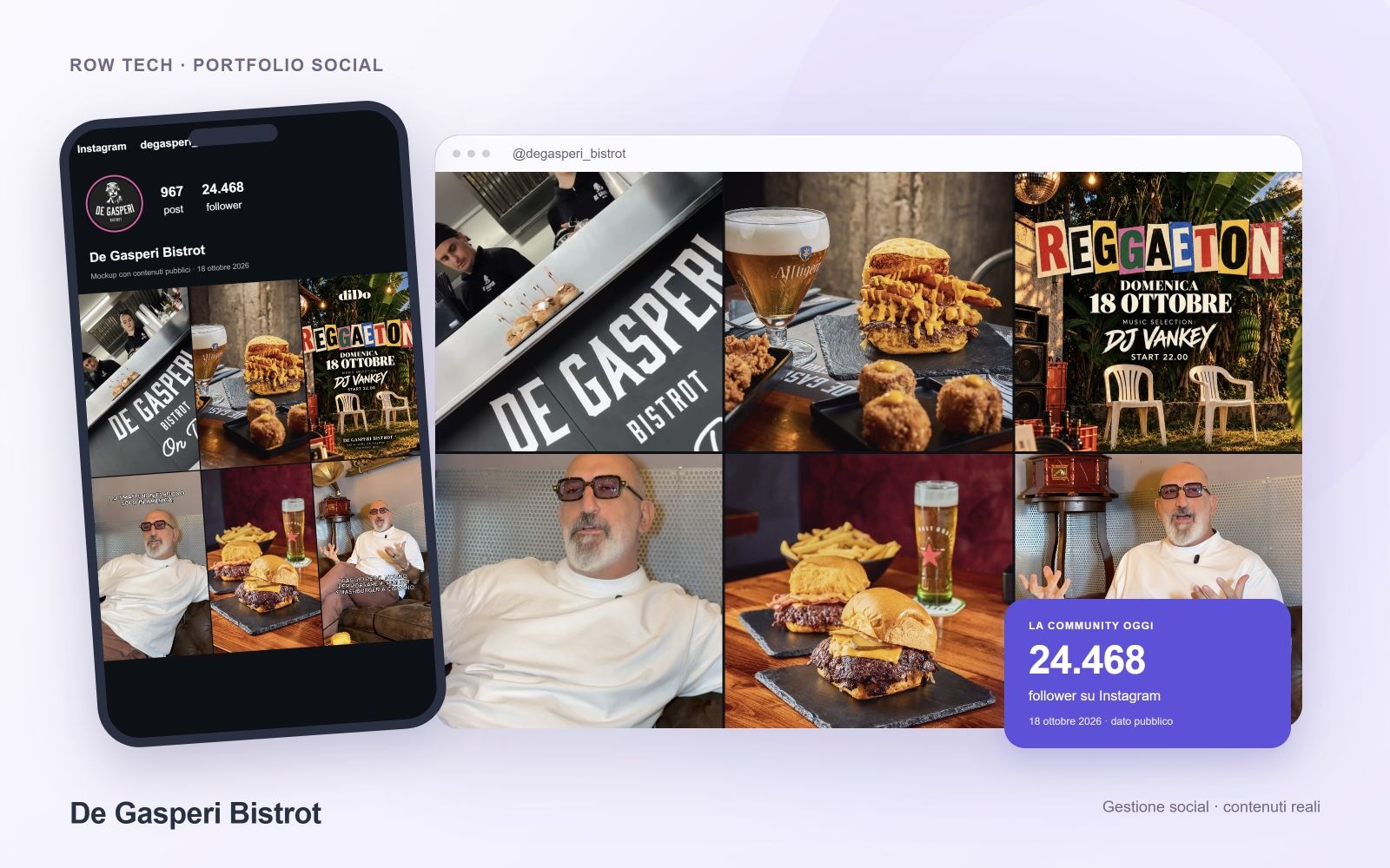 De Gasperi Bistrot — mockup del progetto