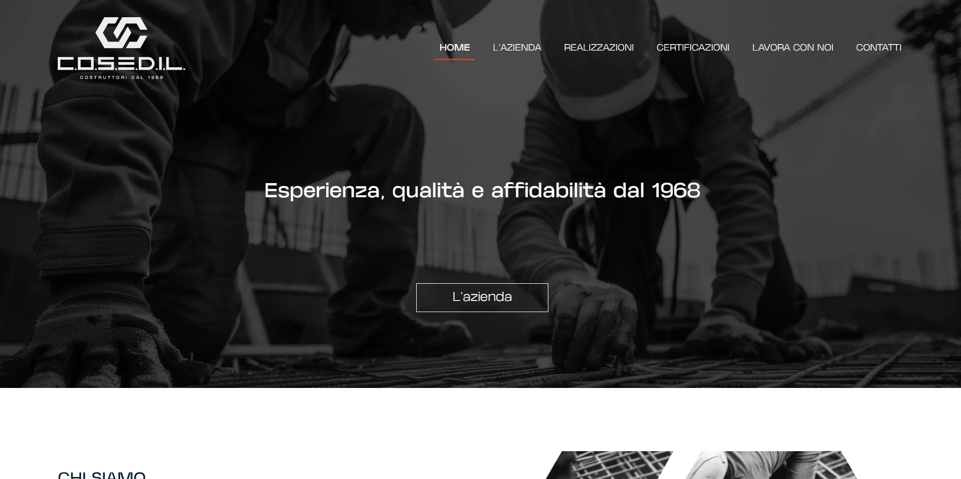 La homepage del sito C.O.S.E.D.I.L.