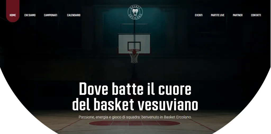 La pagina di una partita sul sito di Basket Ercolano, con punteggio e cronaca