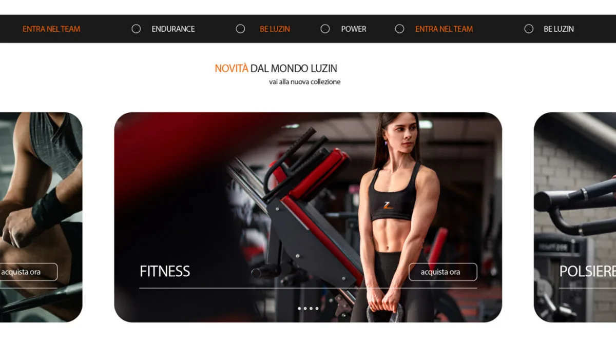 Le categorie del negozio Luzin Sport: fitness, polsiere e altre