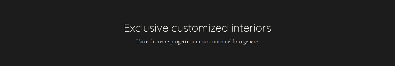Exclusive customized interiors nel sito Papacciuoli Design