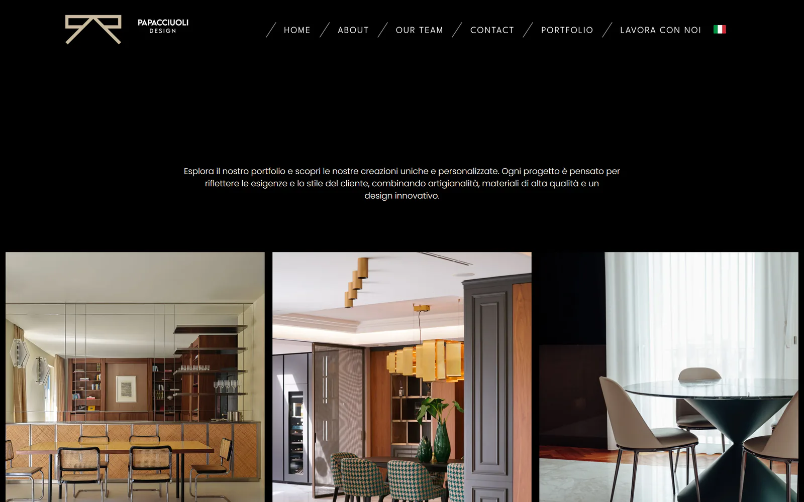 Archivio dei progetti nel sito Papacciuoli Design