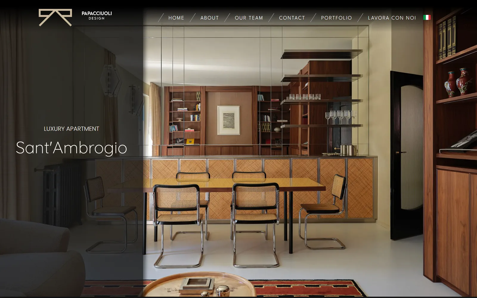 Pagina del progetto Milano Sant’Ambrogio nel sito Papacciuoli Design