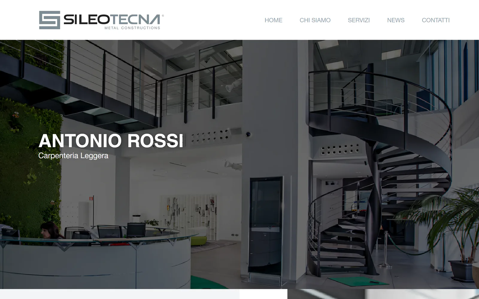 Pagina di dettaglio di una lavorazione nel sito Sileo Tecna