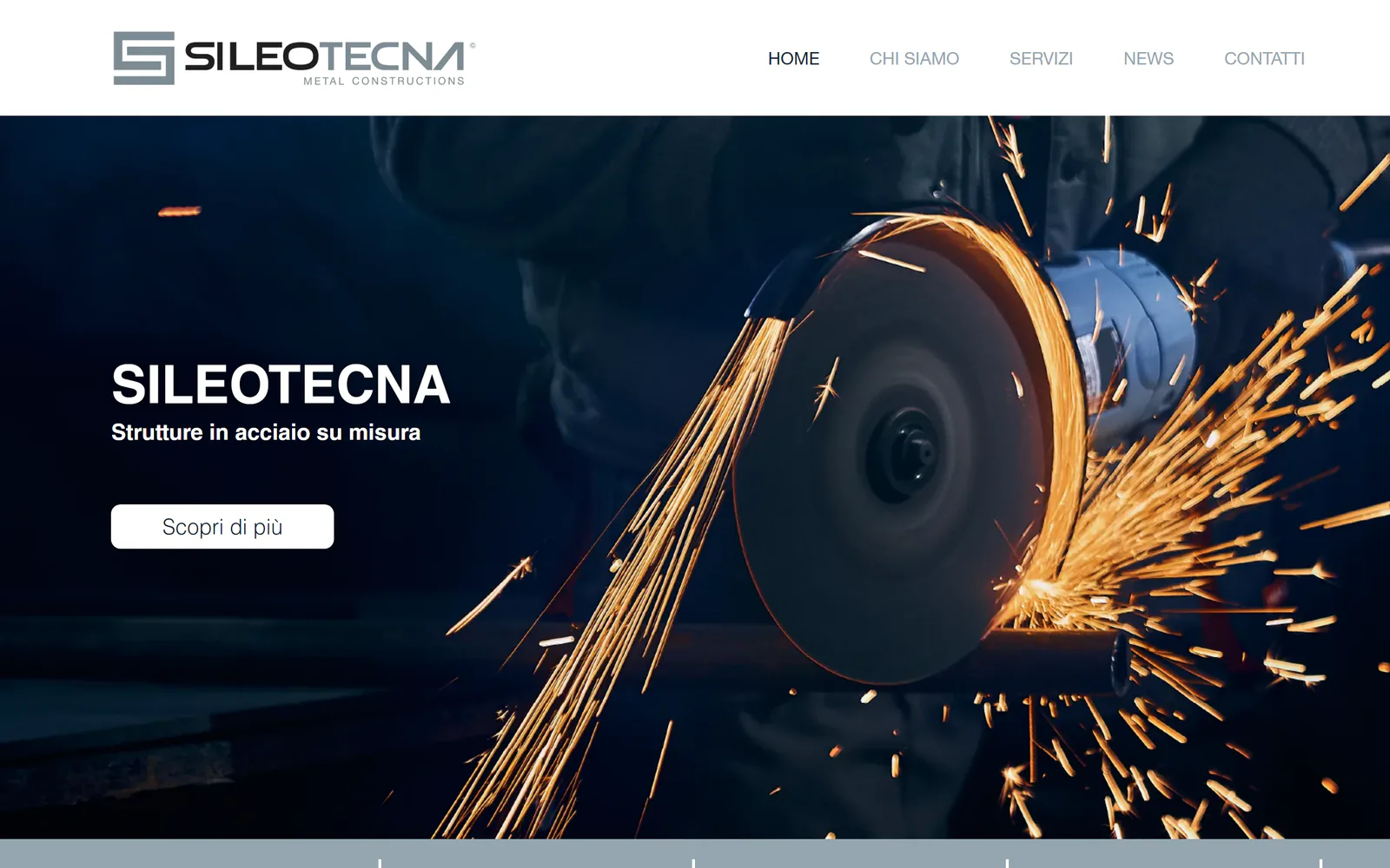 Homepage desktop del sito Sileo Tecna