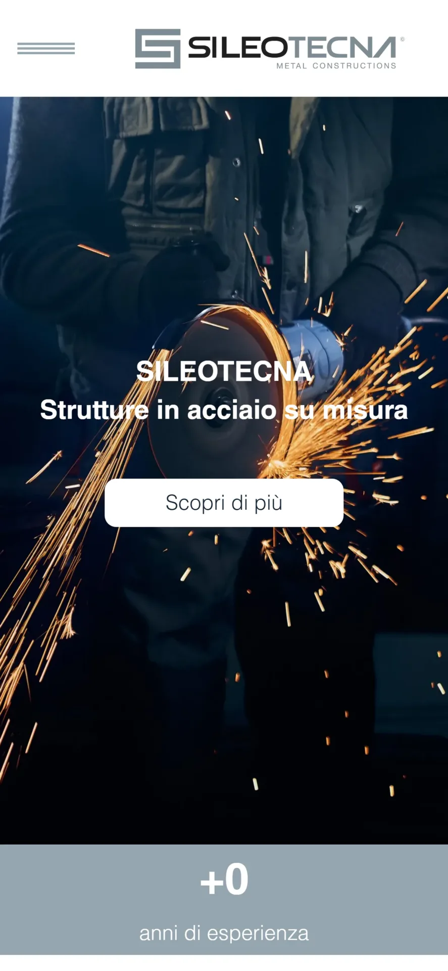 Homepage mobile del sito Sileo Tecna