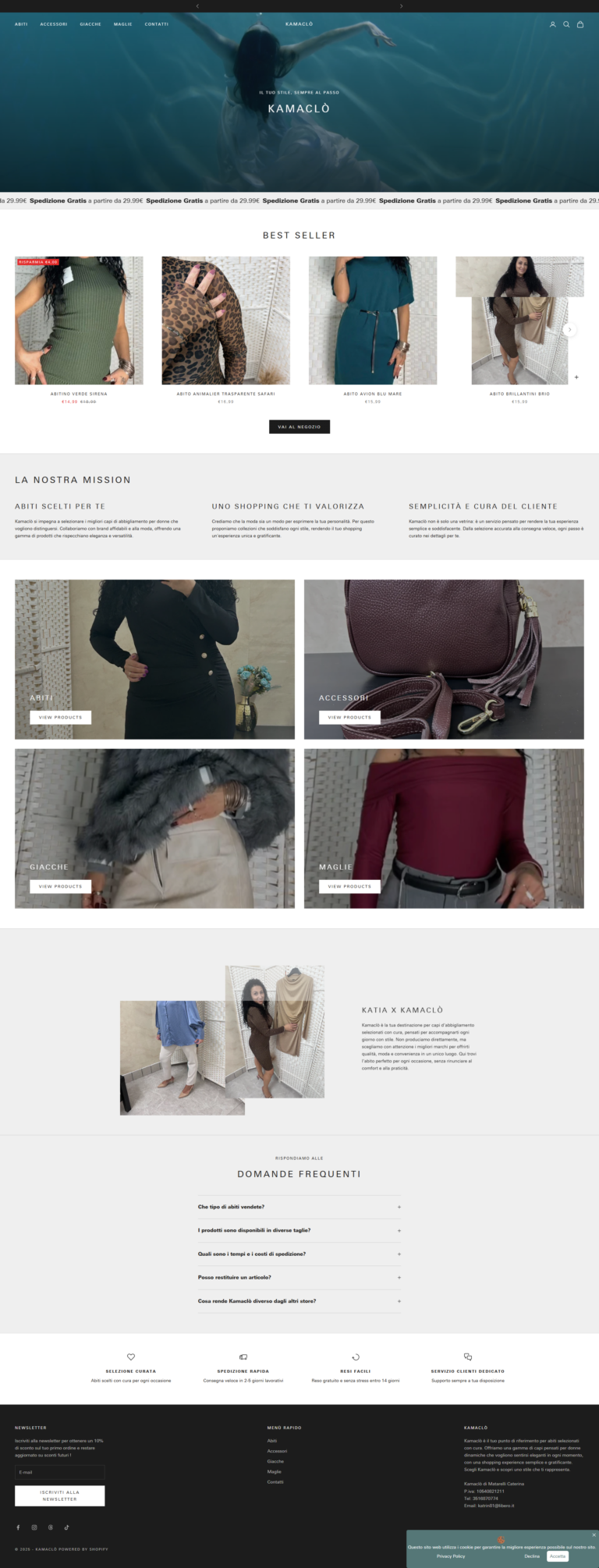 Kamaclo homepage