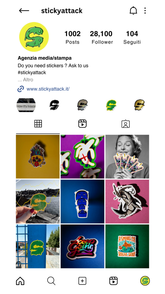 sticky attack feed instagram