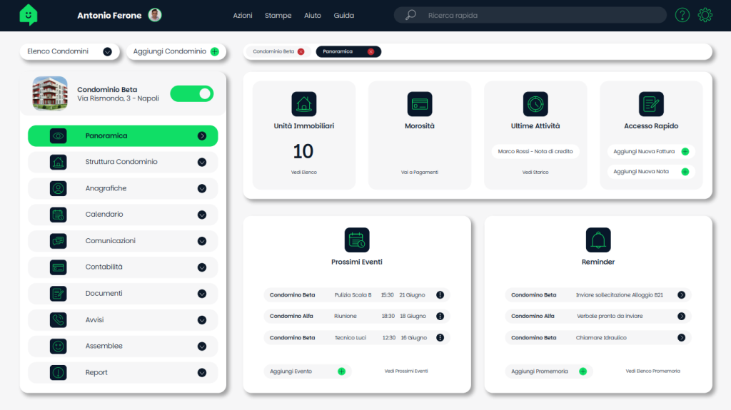 kondomino dashboard